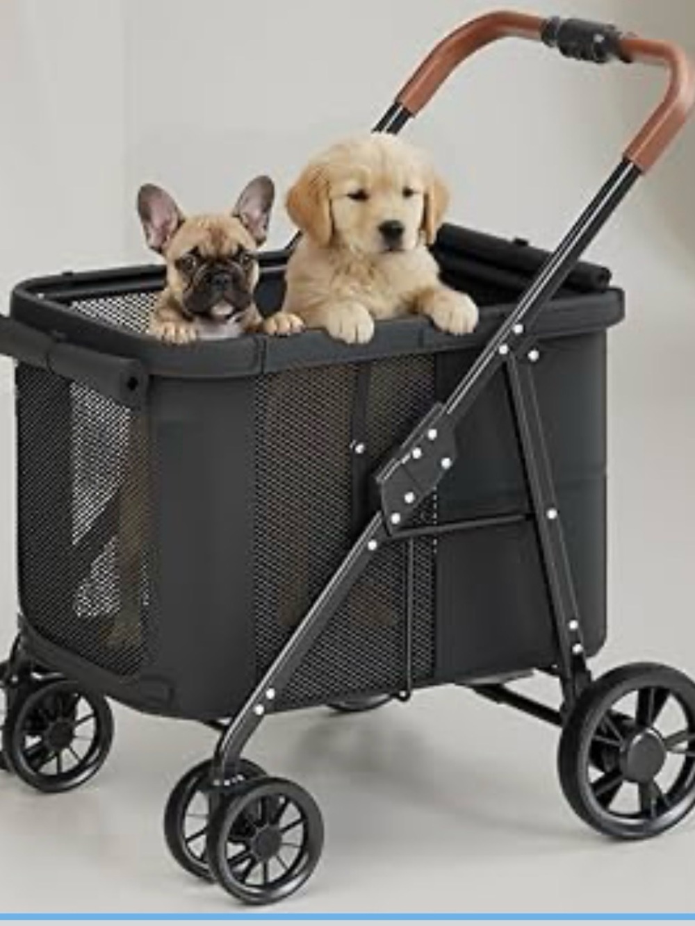 Dog Stroller for Large & Medium Dogs, Pet Stroller All-Terrain Wheels, Black